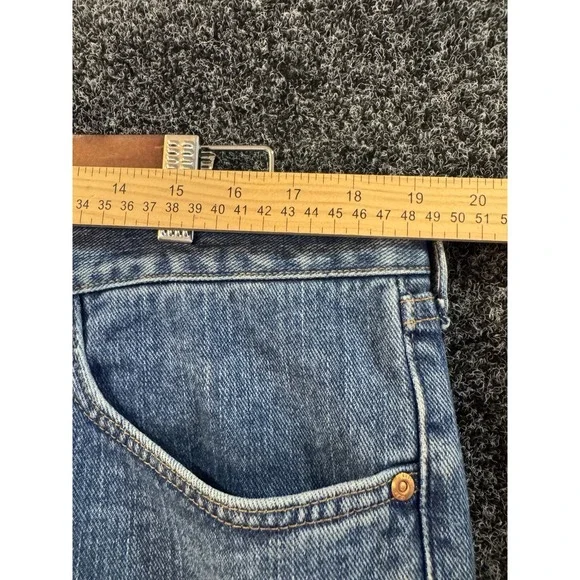 Lee Regular Fit Men's 38x32 Straight Leg Denim Blue Jeans 5 Pockets Fly Cotton - Picture 6 of 8